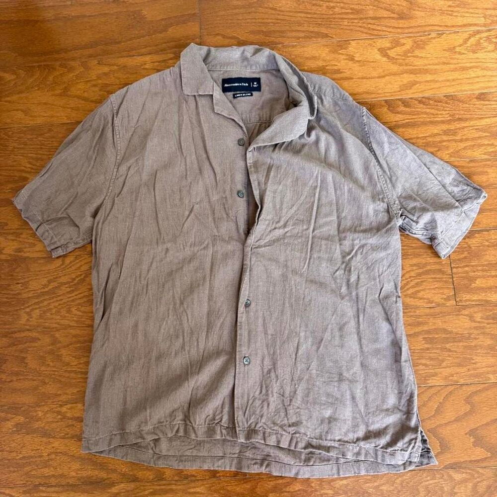 Abercrombie-fitch Men's Brown and Grey Shirt